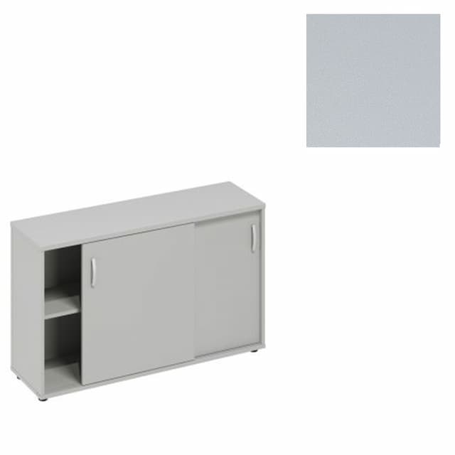 Шкаф-купе низкий (для 2-х столов 60) Юнитекс А4 (124.4x36.4x75.6) А4 330 СЕ серый