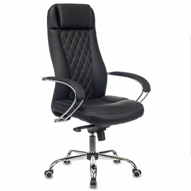 Кресло руководителя Бюрократ CH-609SL/ECO черный эко.кожа крестов. металл хром