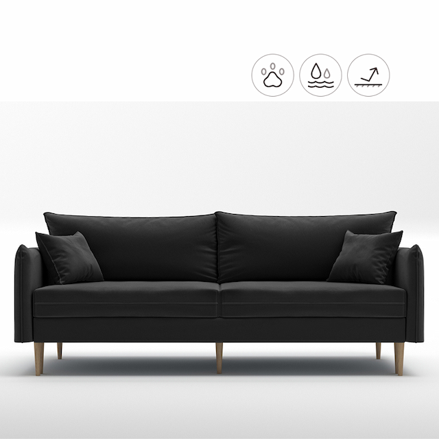 Диван Мастерфабрик Оламайд Saga dark grey ткань рогожка